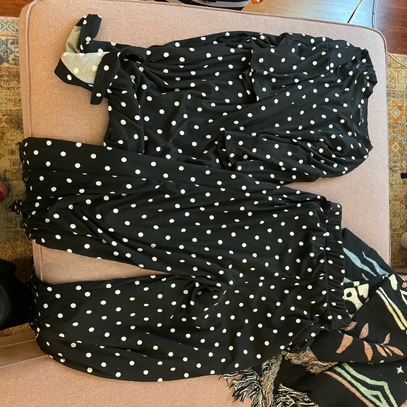 Leveled Up Ribbed Playsuit in Polka Dot - Picture 3 of 3